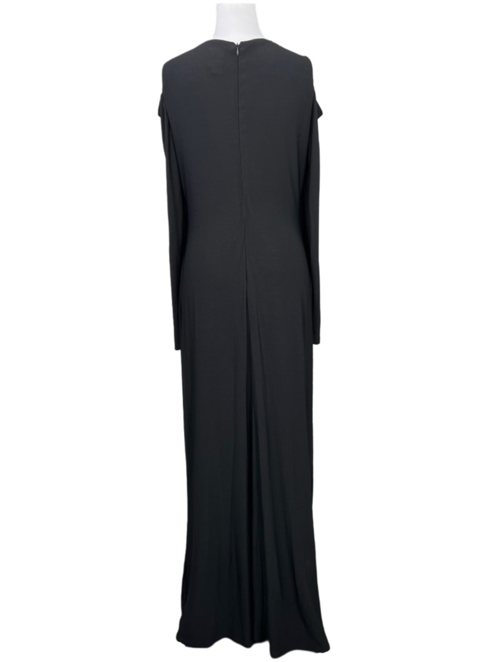 Vince Camuto Black Gown Size 10 Cold Shoulder Long Sleeve Formal Dress - Picture 5 of 10